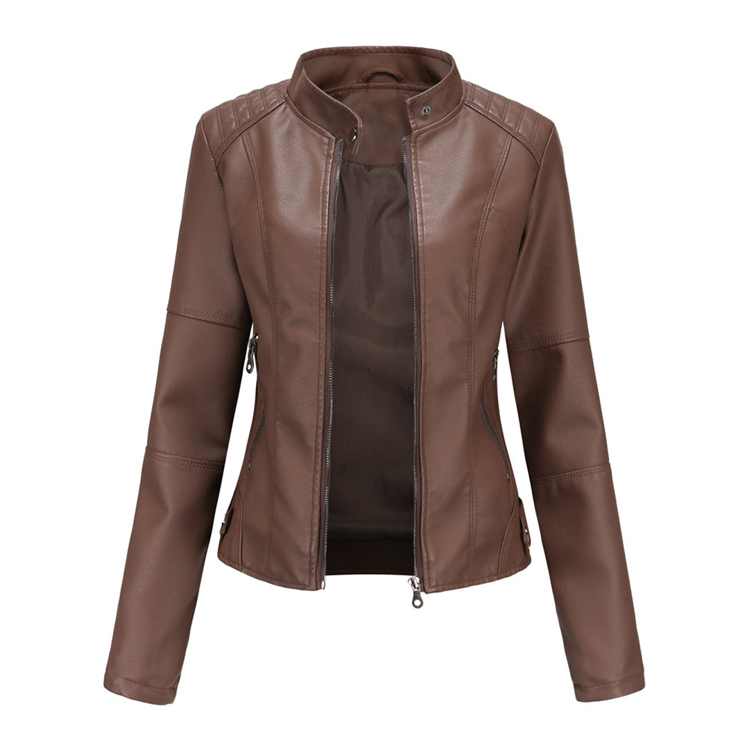 Skórzana Kurtka Elegancka | Klasyczny I Stylowy Look