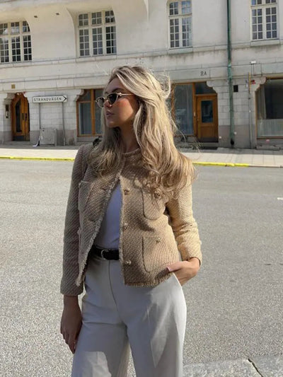 Casualowy Modny Kardigan – Krótki i Stylowy