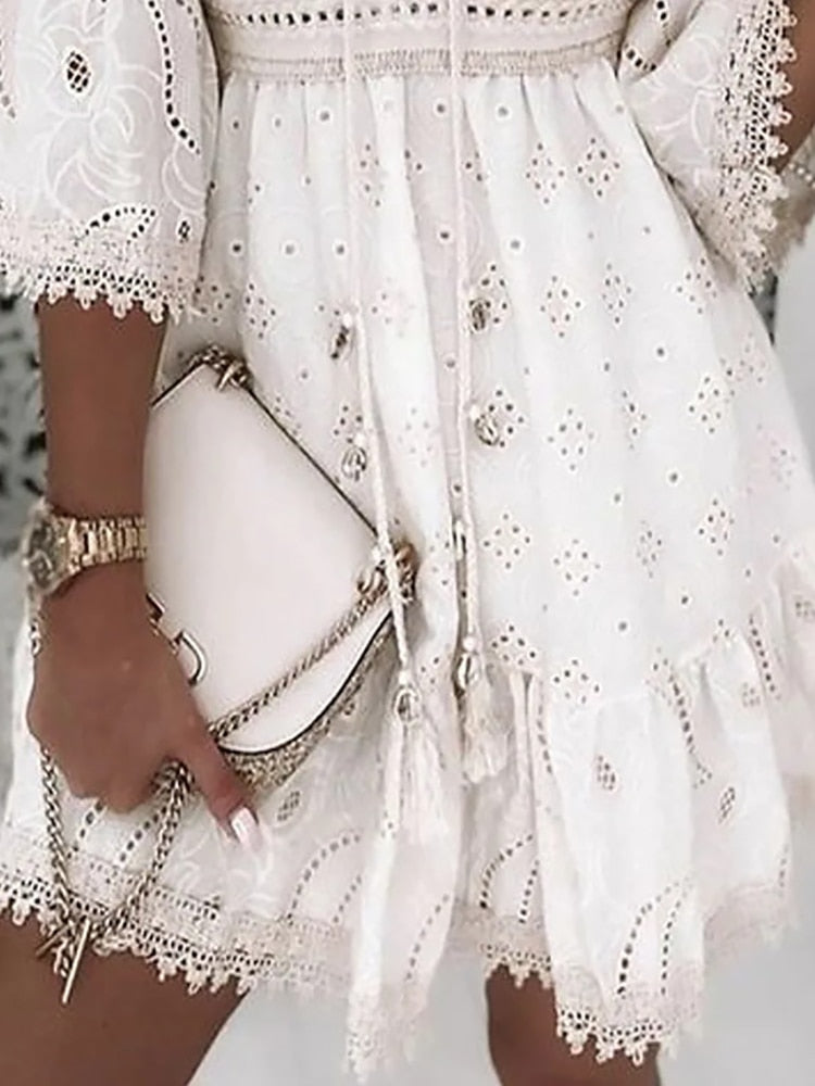 Élise Koronkowa Sukienka – Letnia Boho Elegancja