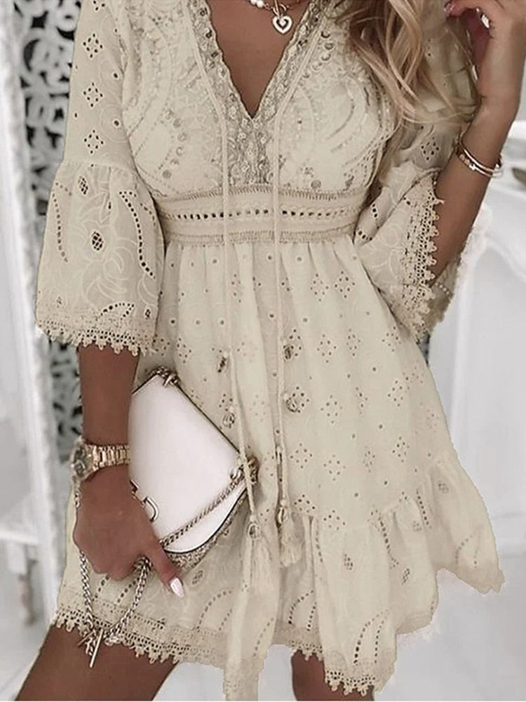 Élise Koronkowa Sukienka – Letnia Boho Elegancja
