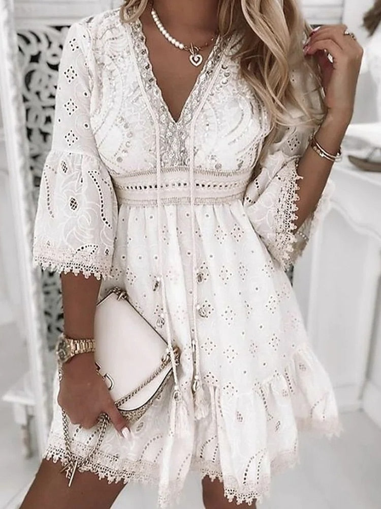 Élise Koronkowa Sukienka – Letnia Boho Elegancja