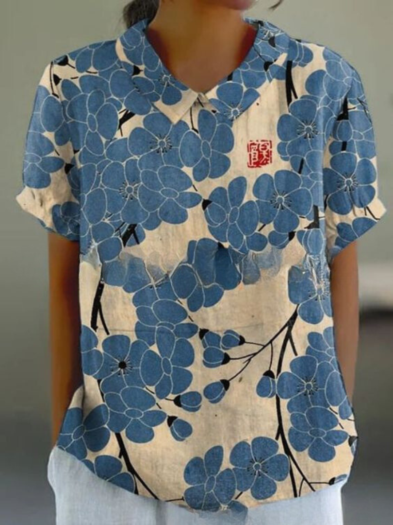 Vintage Bluzka w Kwiaty | Luźna
