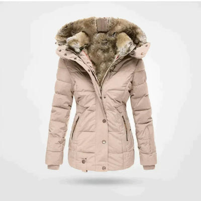 Zimowy Płaszcz Z Długim Rękawem I Kapturem – Casual Parka W Jednolitym Kolorze