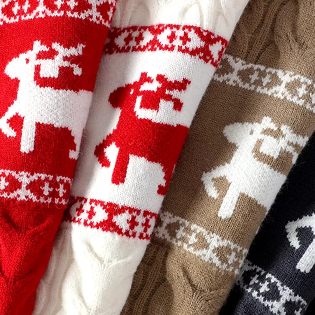 Świąteczny Sweter Z Reniferem – Luźna Świąteczna Sylwetka
