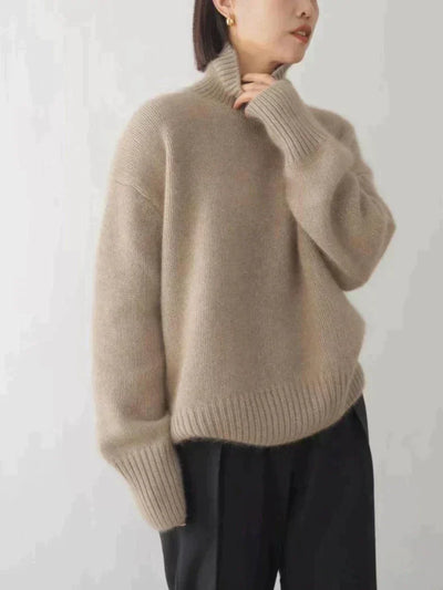 Damski Stylowy Golf Sweter | Cienki Dopasowany