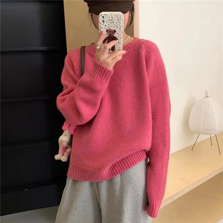 Luźny Dziany Sweter – Codzienne Stylizacje