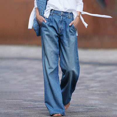 Jeansy Straight Leg High Waist | Luźny I Modny Fason