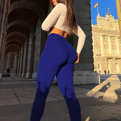 Modne Skinny Jegginsy – Casualowe Dopasowane Spodnie