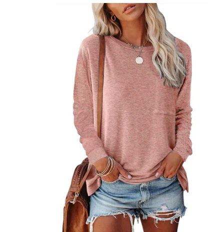 Modna Bluza Oversize Z Okrągłym Dekoltem