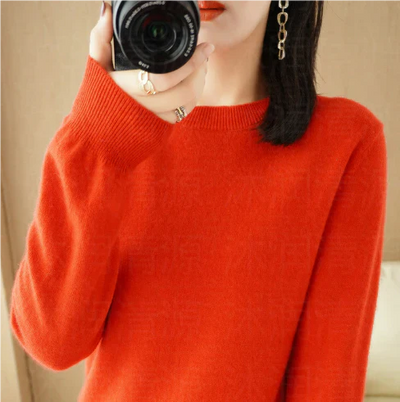 Modny Sweter z Długim rękawem | Okrągły dekolt