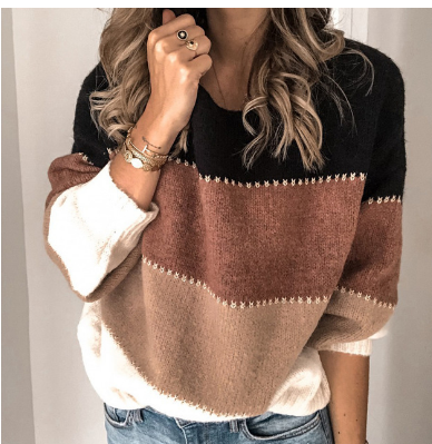 Długi Rękaw Vintage Sweter Dzianinowy | Modny I Przytulny