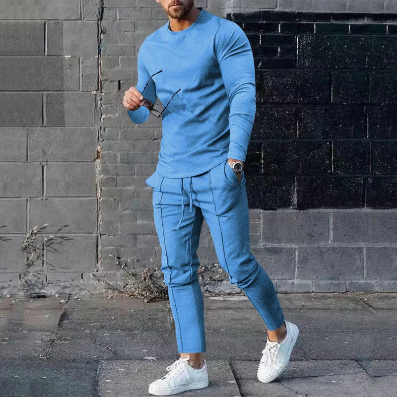 Zestaw Sportowy – Dres z Bluzą z Długim Rękawem i Spodniami do Joggingu