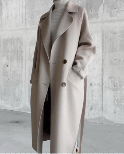 Stylowy Długi Płaszcz | Komfort I Minimalistyczny Look