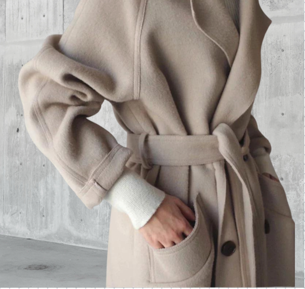 Stylowy Długi Płaszcz | Komfort I Minimalistyczny Look