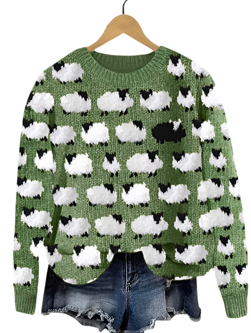 Sweter w Stylu Vintage – Klasyczny Krój