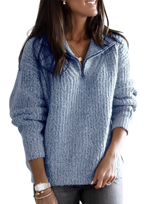 Sweter Vintage Z Zamkiem - Zimowa Bluza