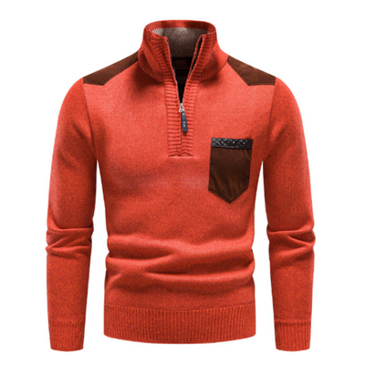 Gruby Dzianinowy Golf – Sweter z Półzamkiem