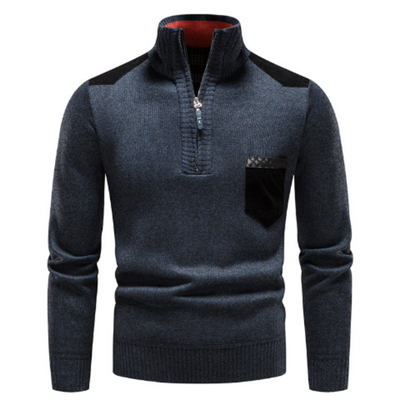 Gruby Dzianinowy Golf – Sweter z Półzamkiem