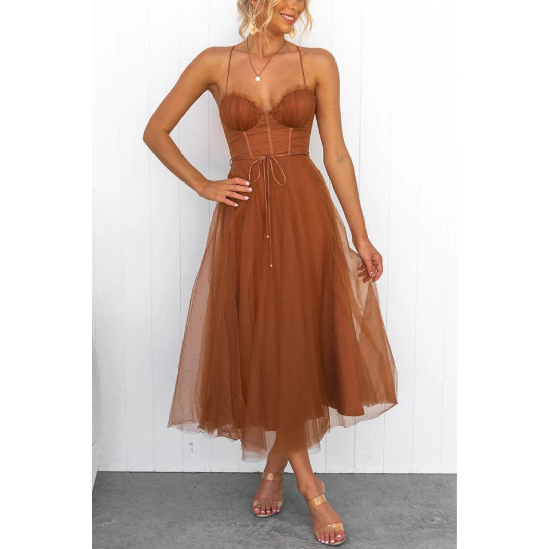 Modna Sukienka Maxi Z Spaghetti Ramiączkami | Elegancja I Komfort