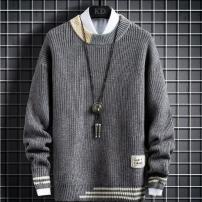 Sweter w Kolorowe Bloki – Dzianinowy Pulower na Jesień i Zimę