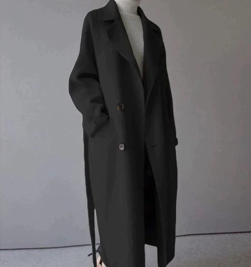 Stylowy Długi Płaszcz | Komfort I Minimalistyczny Look