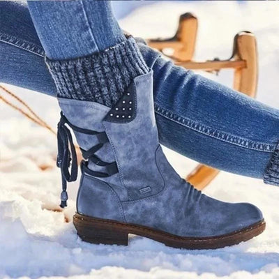Przytulne Czarne Sznurowane Buty Zimowe – Stylowe Obuwie Na Zimę