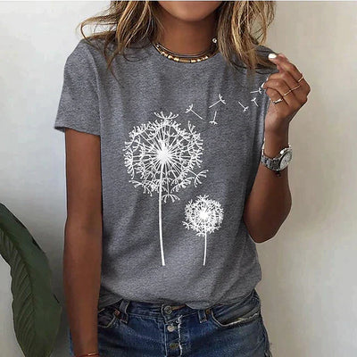 Damski Klasyczny T-shirt z Okrągłym Dekoltem | Idealny na Lato