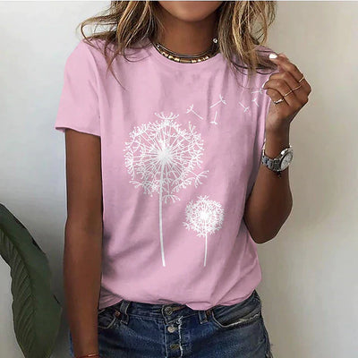 Damski Klasyczny T-shirt z Okrągłym Dekoltem | Idealny na Lato