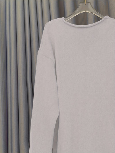 Sweter Oversize Z Eleganckim Dekoltem V