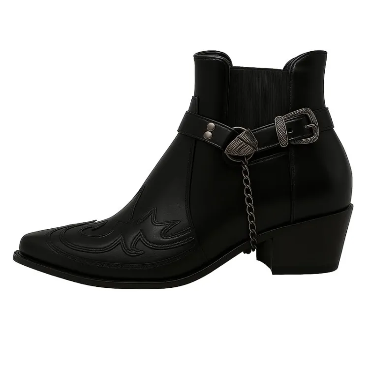 Wygodne Botki Kowbojskie | Ankle High