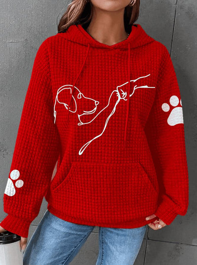 Bluza z Nadrukiem Psa – Stylowa Bluza z Kapturem