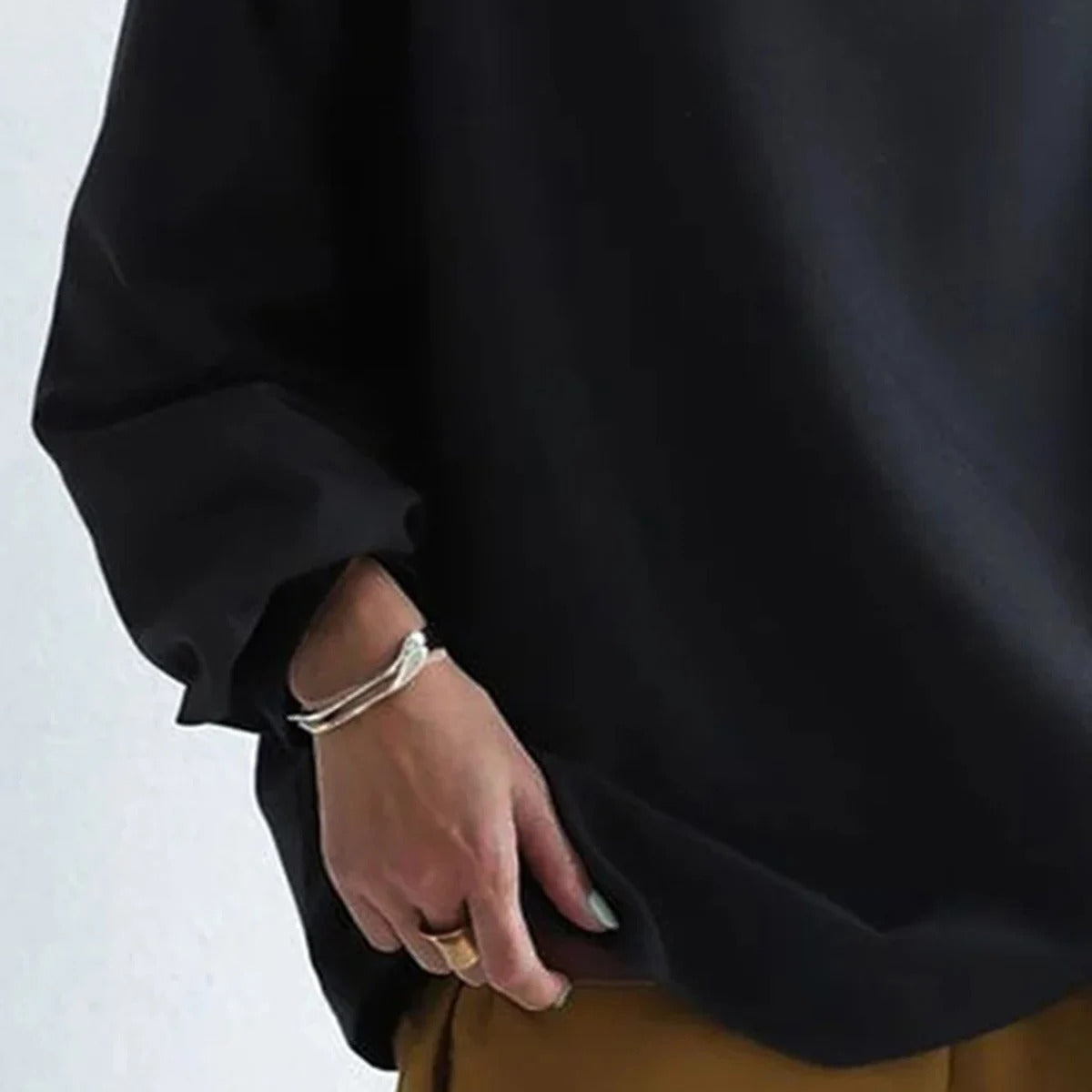 Stylowy Sweter Z Golfem | Czarny Na Co Dzień