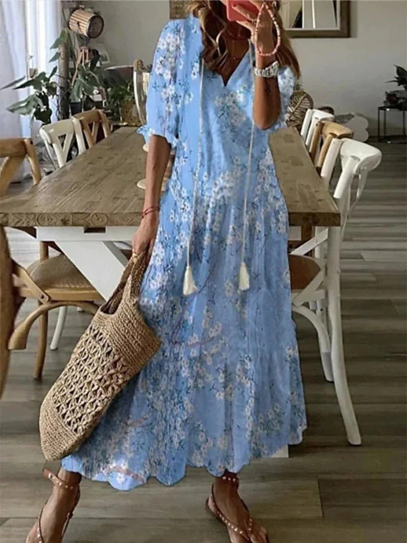 Damska Sukienka W Stylu Boho | Dopasowana Maxi