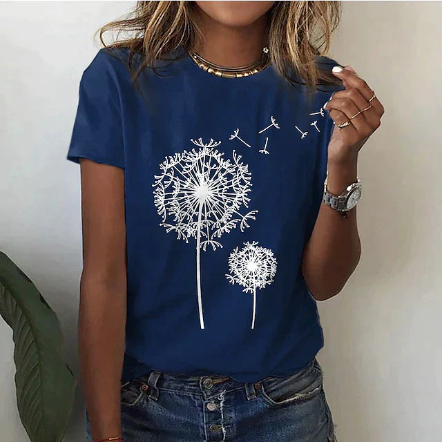 Damski Klasyczny T-shirt z Okrągłym Dekoltem | Idealny na Lato