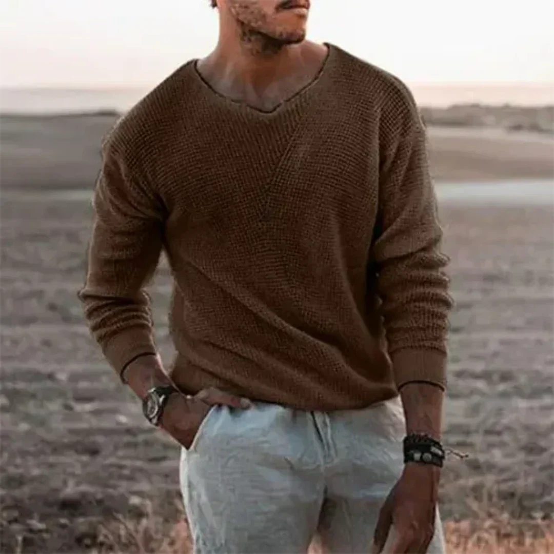 Casualowy Sweter Męski | Ciepły, Miękki Materiał