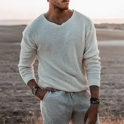 Casualowy Sweter Męski | Ciepły, Miękki Materiał