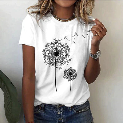 Damski Klasyczny T-shirt z Okrągłym Dekoltem | Idealny na Lato
