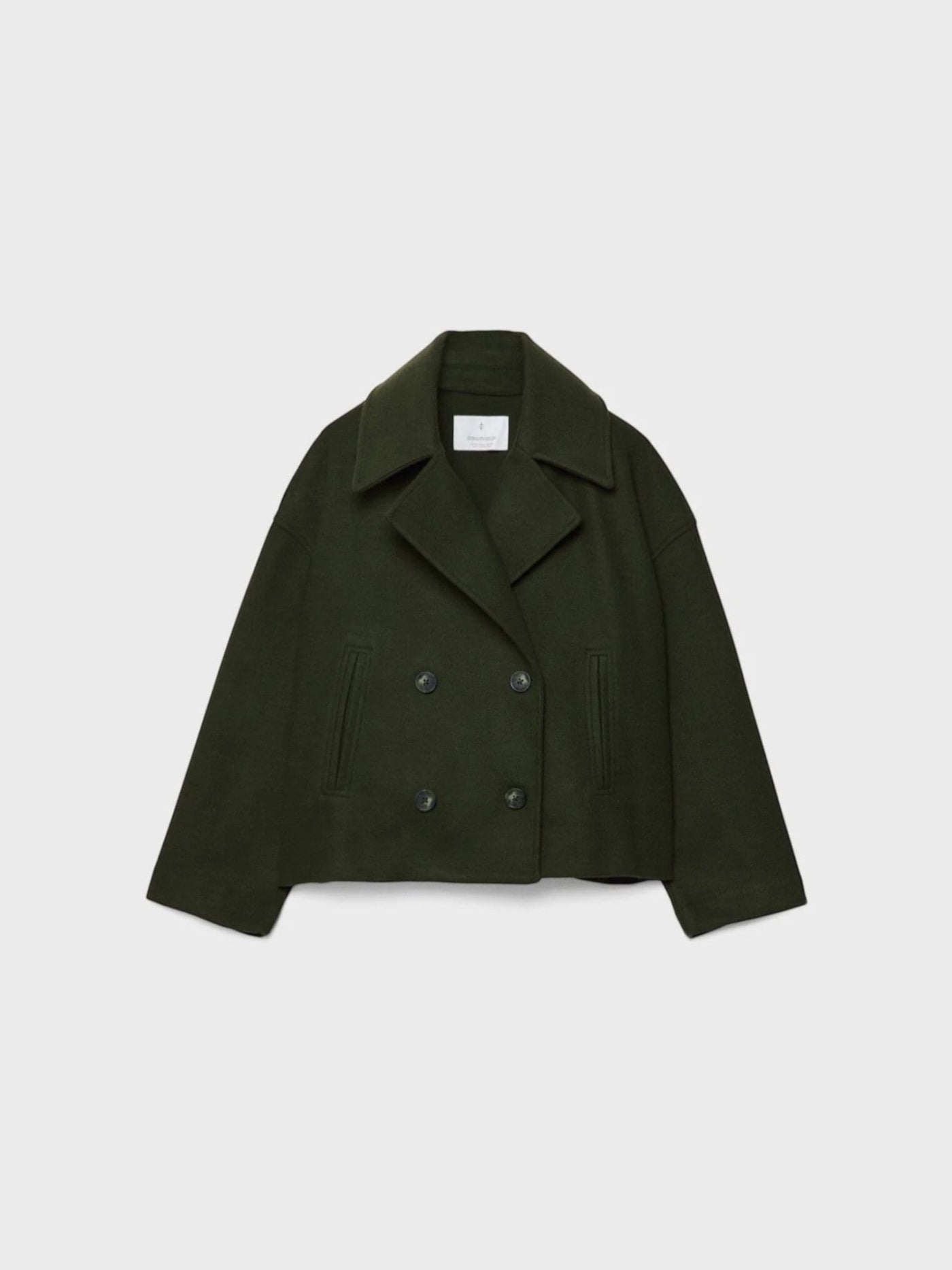 Modny Krótki Oversize Kardigan – Guziki