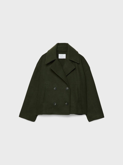 Modny Krótki Oversize Kardigan – Guziki