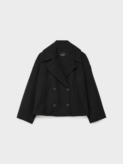 Modny Krótki Oversize Kardigan – Guziki