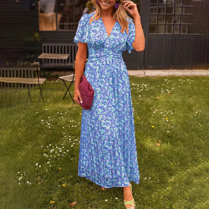 Damska Sukienka W Kwiaty Z Falbankami | Lekki Wiosenny Look