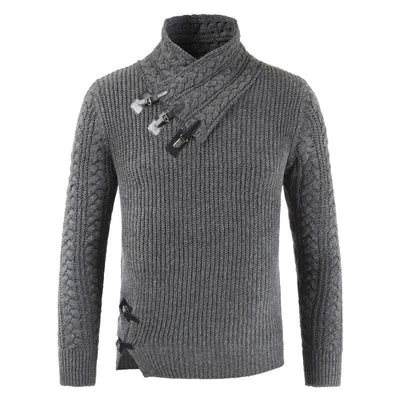Sweter Jesienno-Zimowy – Dopasowany Dzianinowy z Długim Rękawem