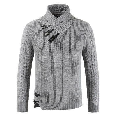 Sweter Jesienno-Zimowy – Dopasowany Dzianinowy z Długim Rękawem