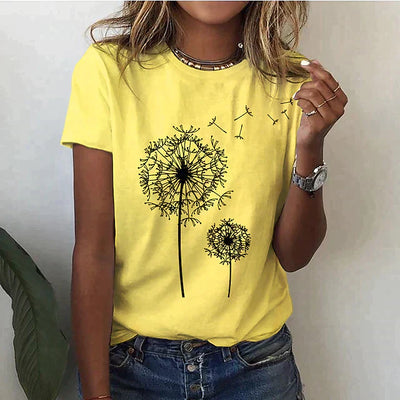 Damski Klasyczny T-shirt z Okrągłym Dekoltem | Idealny na Lato