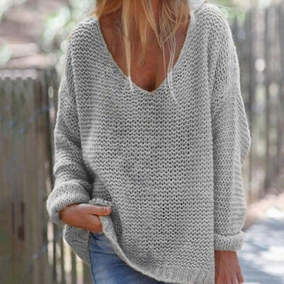 Stylowy Ciepły Sweter Dzianinowy | Styl Oversize