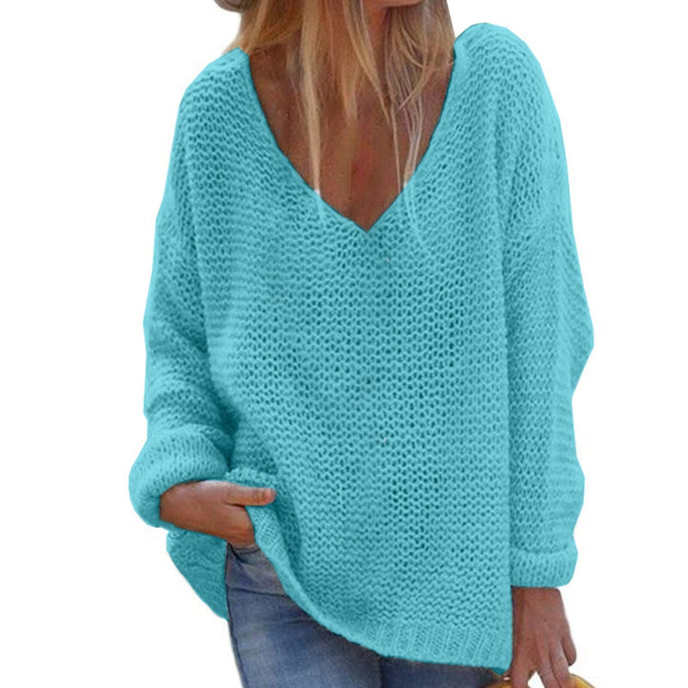 Stylowy Ciepły Sweter Dzianinowy | Styl Oversize